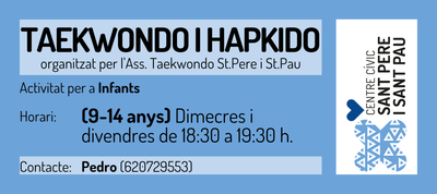 TAEKWONDO I HAPKIDO - CCSANTPEREISANTPAU