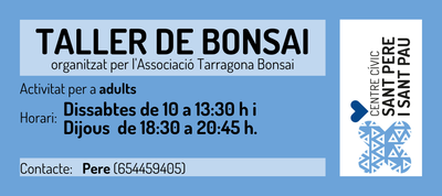 TALLER DE BONSAI - CCSANTPEREISANTPAU