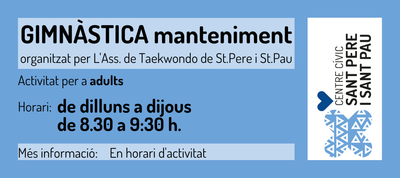 GIMNÀSTICA DE MANTENIMENT - CCSANTPEREISANTPAU