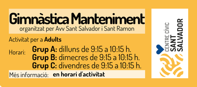 GIMNÀSTICA MANTENIMENT - CCSANTSALVADOR