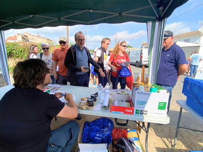 CaminART 2a edició (1).png Imatge del punt d'entrada a la ruta, on s'oferia avituallament i una guia