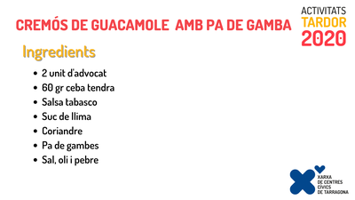 Cremós de guacamole amb gamba