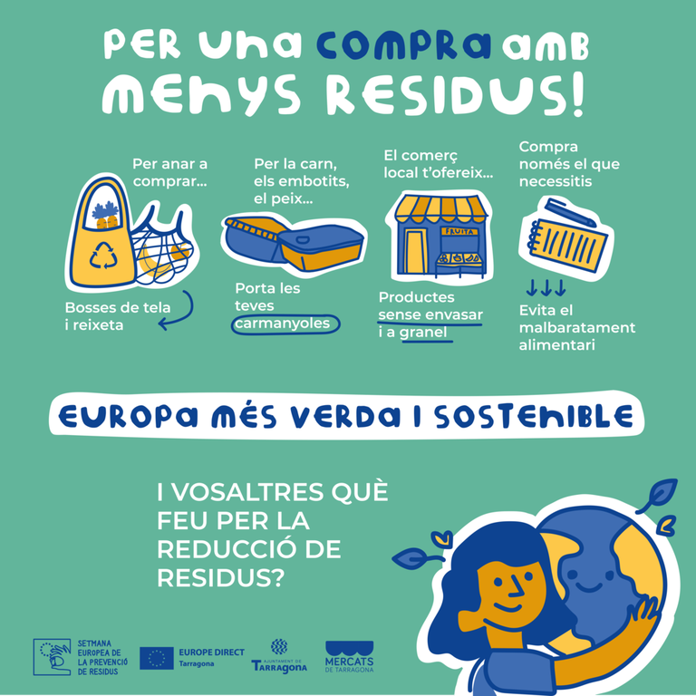 Tarragona se suma a la Setmana Europea de la Prevenció de Residus del 18 al 26 de novembre