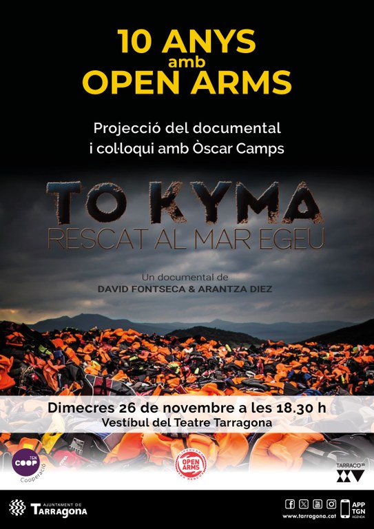 Projecció "To Kyma: rescat al mar Egeu" i col·loqui amb Òscar Camps