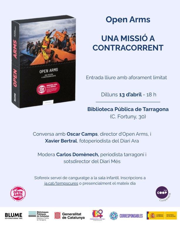 Conversa al voltant del llibre que recull la tasca dels 10 anys d’Open Arms