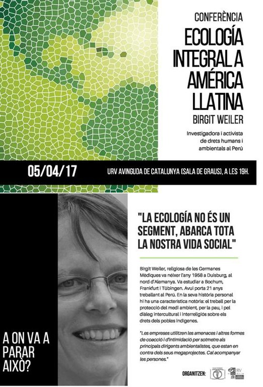 Ecologia integral a Amèrica Llatina, conferència per Birgit Weiler