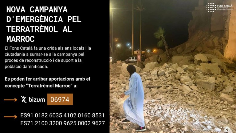 L’Ajuntament de Tarragona farà una aportació de 15.000 € per a les víctimes del terratrèmol del Marroc
