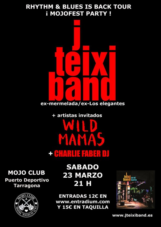 Concert de J Teixi Band + Wild Mamas + Charlie Faber DJ