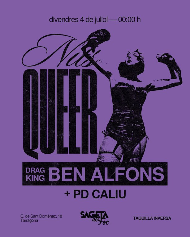 Nits Queer amb DRAG KING BEN ALFONS, més PD CALIU