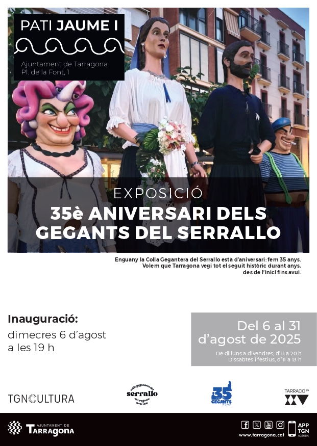 Inauguració de l’exposició commemorativa dels trenta-cinc anys dels Gegants del Serrallo
