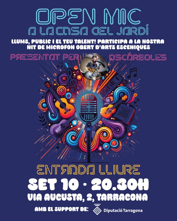 "Open Mic" a la casa del Jardí amb Oscárboles