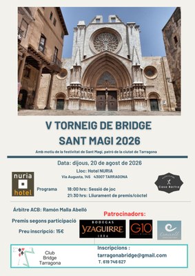 V Torneig de Bridge Sant Magí 2026