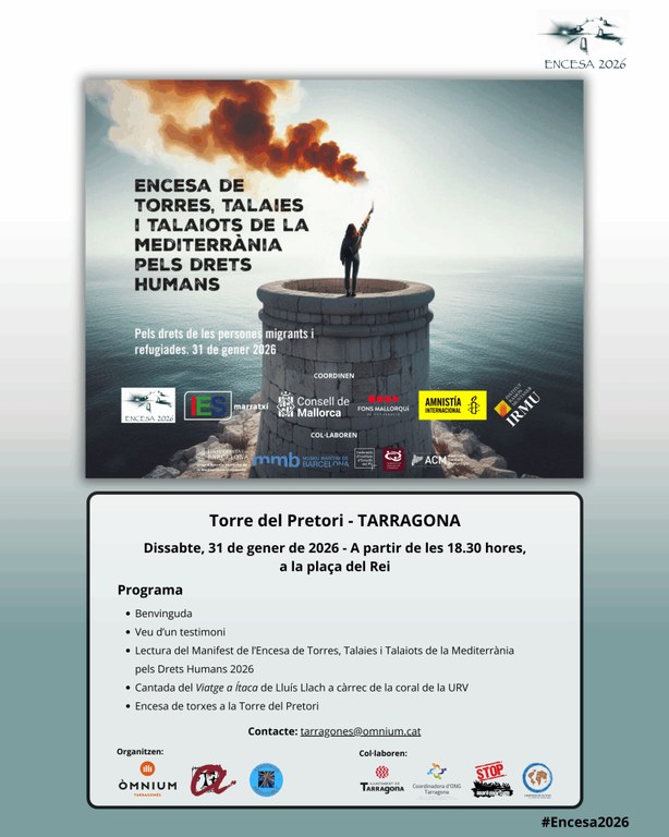 Encesa de torres, talaies i talaiots de la Mediterrània pels Drets Humans