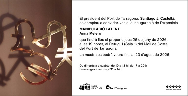 Inauguració de l'exposició "Manipulació latent", d'Anna Melero