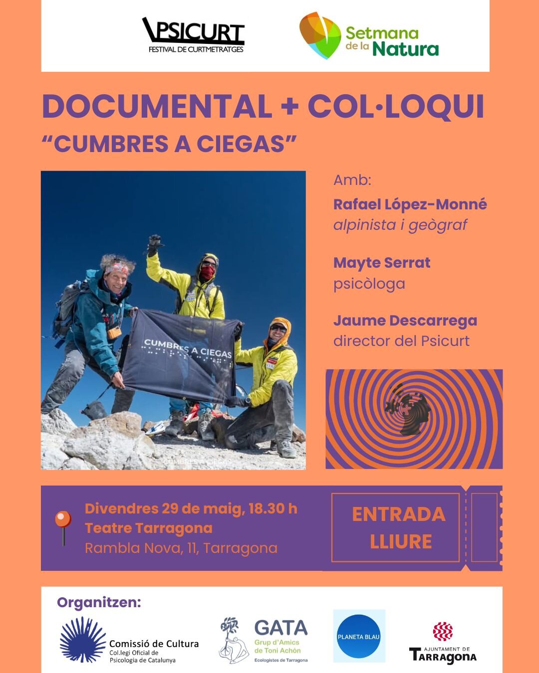 Projecció de “Cumbres a ciegas” + col·loqui