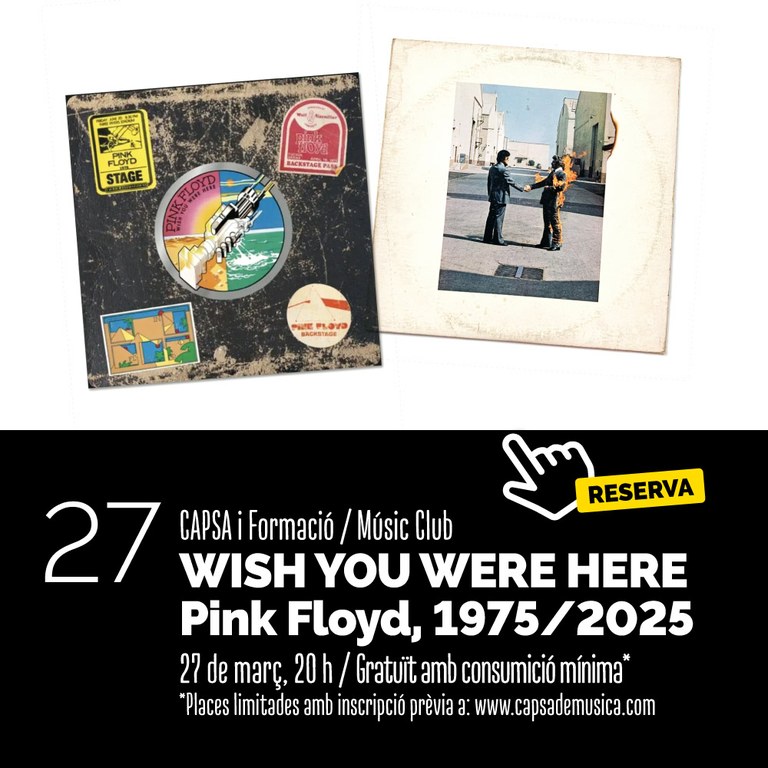 Capsa i Formació: Music Club Wish You Were Here Pink Floyd, 1975 / 2025