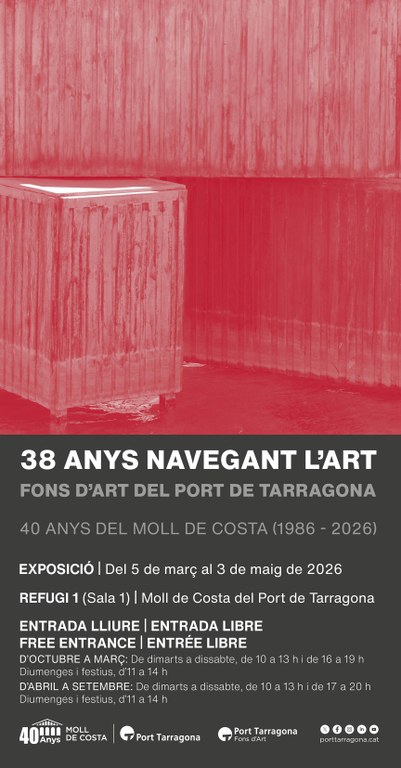 Exposició "38 anys navegant l'art. Fons d'Art del Port de Tarragona. 40 anys del Moll de Costa (1986-2026)"