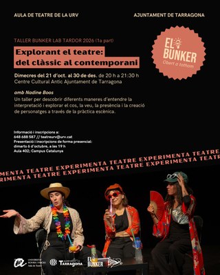 Bunker Lab 2026 | Explorant el teatre: Del clàssic al contemporani