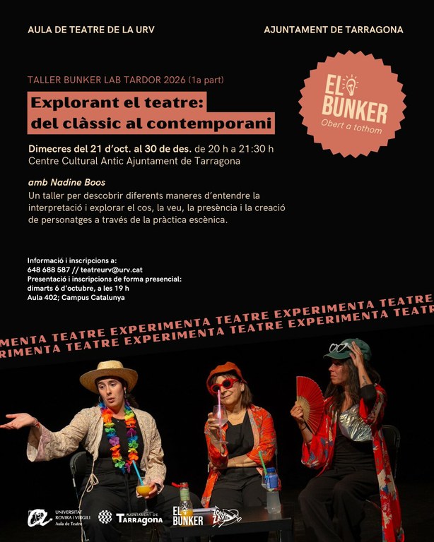 Bunker Lab 2026 | Explorant el teatre: Del clàssic al contemporani