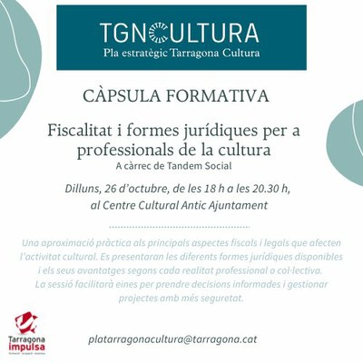Formació: Fiscalitat i formes jurídiques per a professionals de la cultura