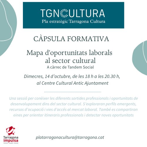 Formació: Mapa d'oportunitats laborals al sector cultural