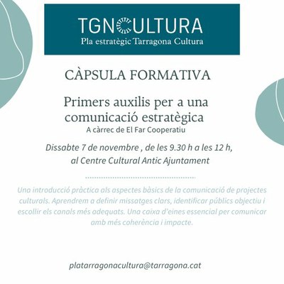 Formació: Primers auxilis per a una comunicació estratègica