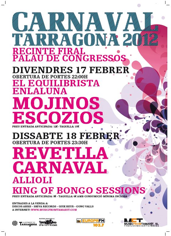 Cartell espectacles carnaval 2012