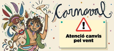 Avís de canvis per la meteorologia 