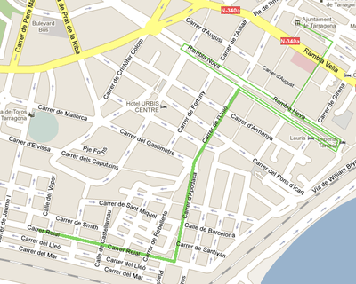 Plànol de l'itinerari de la Cavalcada
