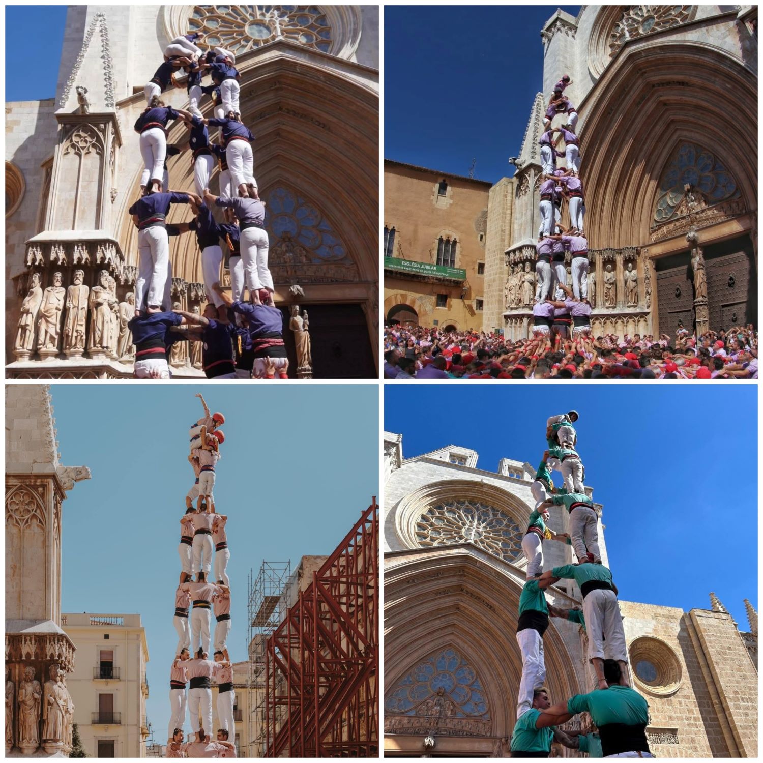 Tradicional diada castellera de l’Onze de Setembre