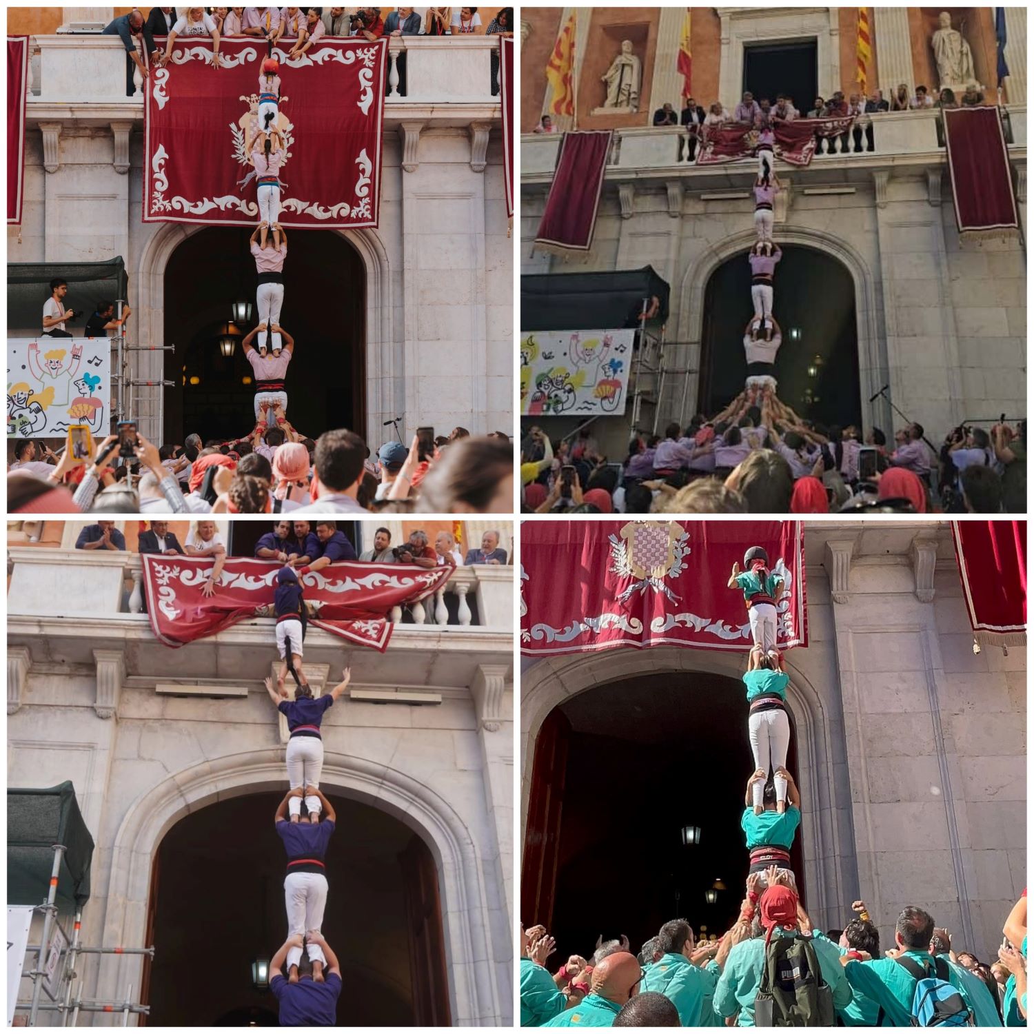 Castells i pilars caminant