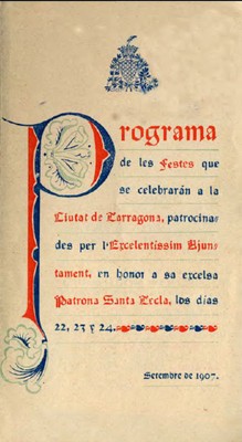 Programa d'actes 1907