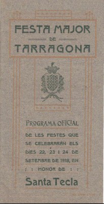Programa d'actes 1918