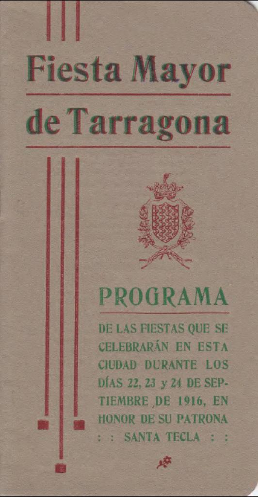 Programa d'actes 1916