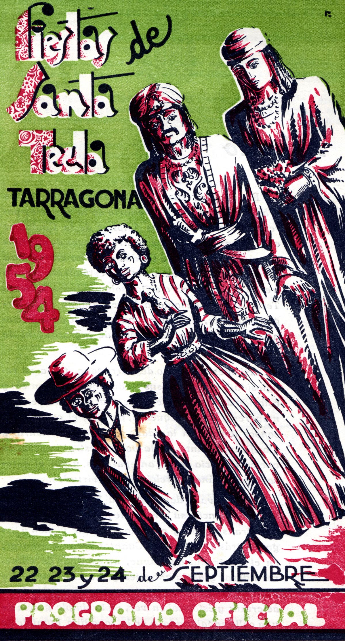 Programa d'actes 1954
