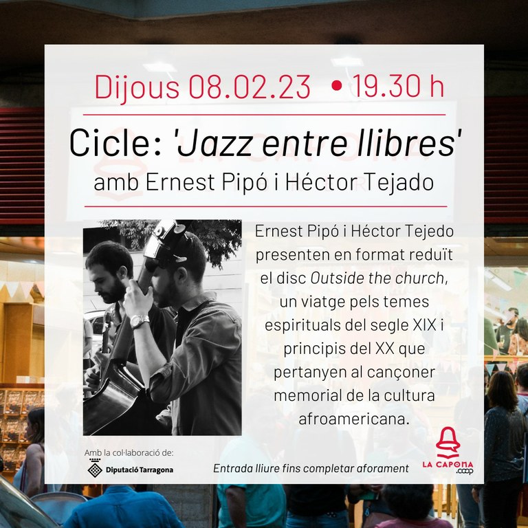 'Jazz entre llibres', amb Ernest Pipó i Héctor Tejedo