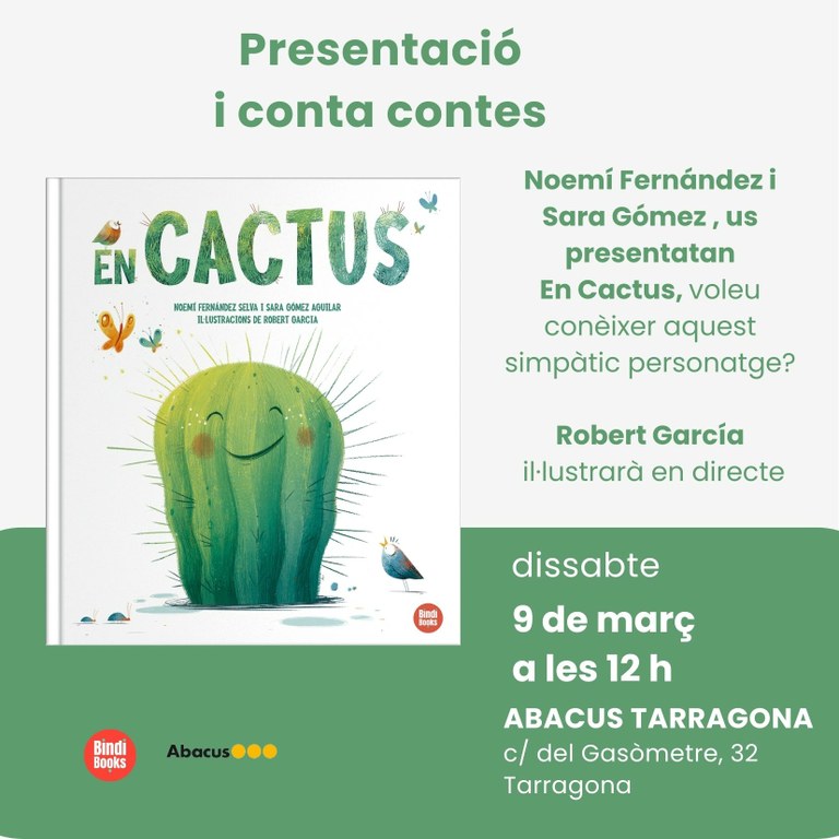 "En Cactus" de Noemí Fernández, Sara Gómez, i l'il·lustrador Robert Garcia