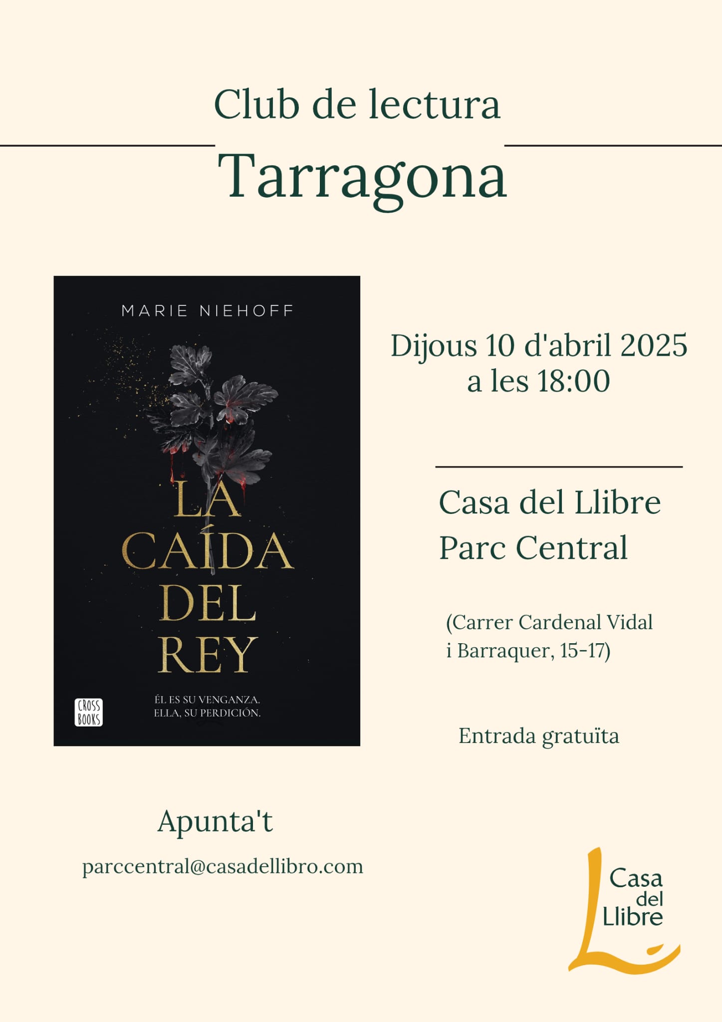 Club de lectura mensual a la Casa del Llibre