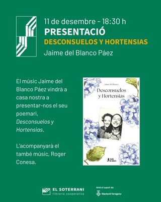 Presentació del poemari 'Desconsuelos y hortensias', de Jaime del Blanco