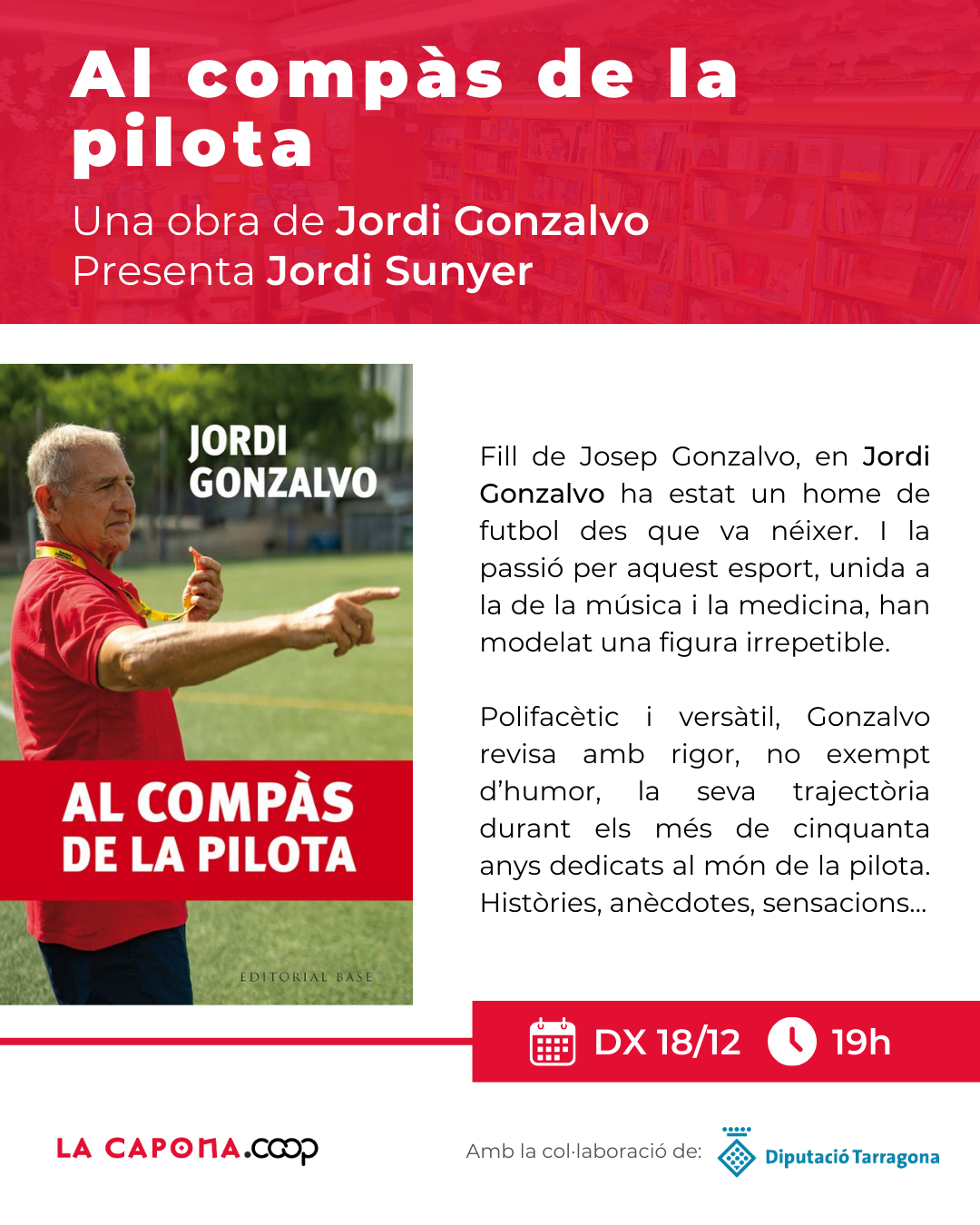 Presentació del llibre 'Al compàs de la pilota', de Jordi Gonzalvo