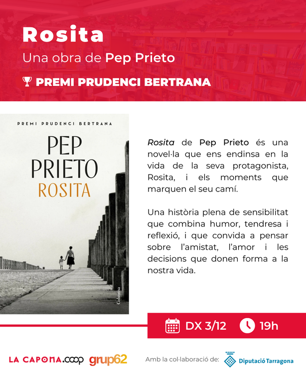Presentació de 'Rosita', de Pep Prieto (Premi Prudenci Bertrana)