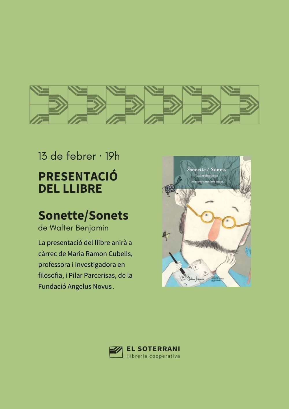 Presentació del llibre "Sonnette / Sonets" de Walter Benjamin