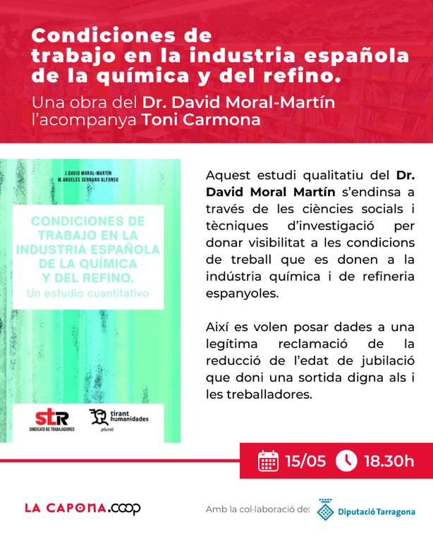 Presentació del llibre "Condiciones de trabajo en la industria española de la química del refino"