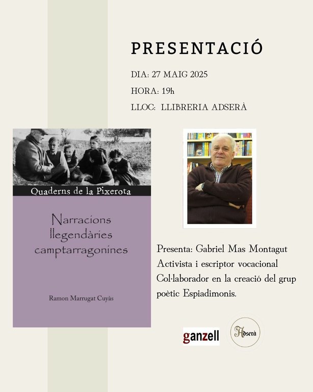 Presentació del llibre "Narracions llegendàries camptarragonines" de Ramon Marrugat