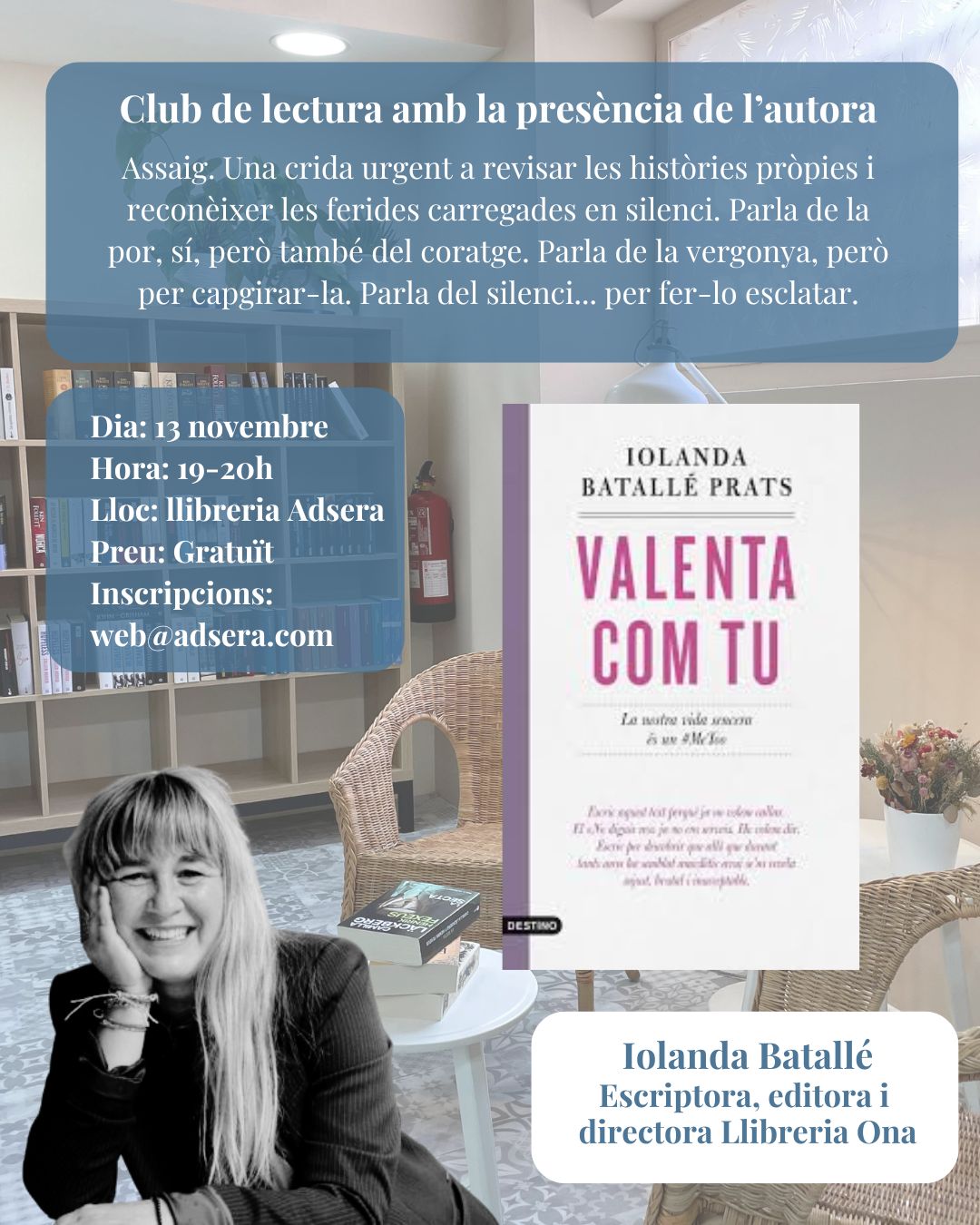Club de lectura de l'assaig "Valenta com tu", de Iolanda Batallé