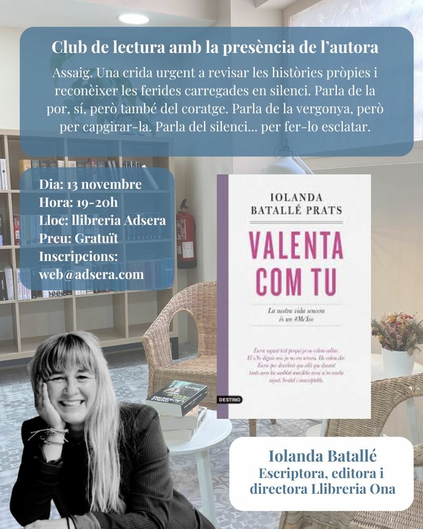 Club de lectura de l'assaig "Valenta com tu", de Iolanda Batallé