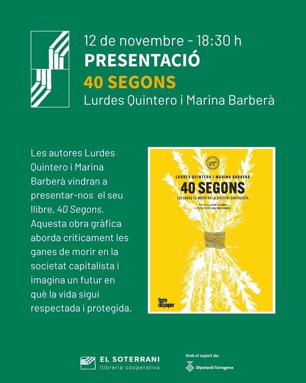 Presentació del llibre '40 segons', de Lurdes Quintero i Marina Barberà