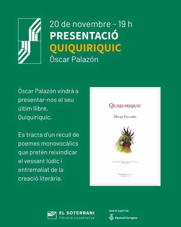 Presentació del llibre "Quiquiriquic", d'Òscar Palazón