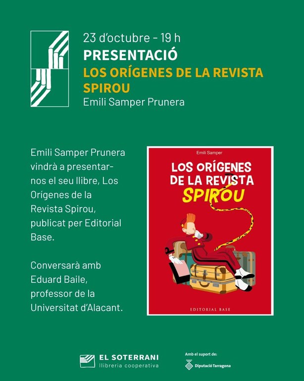 Presentació del llibre 'Los orígenes de la revista Spirou', d'Emili Samper Prunera