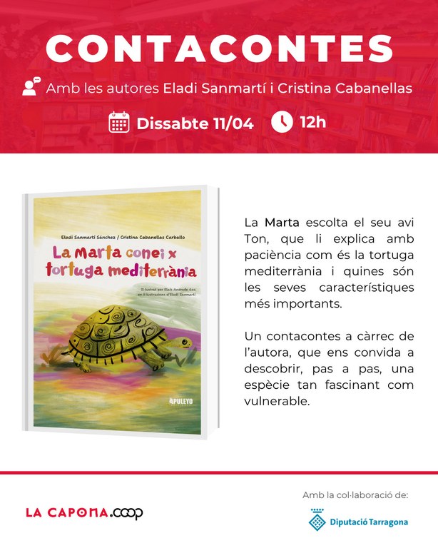 Contacontes a La Capona: La Marta coneix la tortuga mediterrània